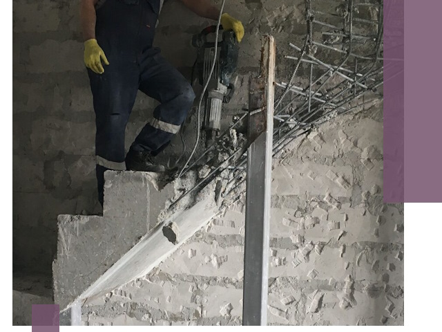 Демонтаж металлических и бетонных лестниц в Карабулаке