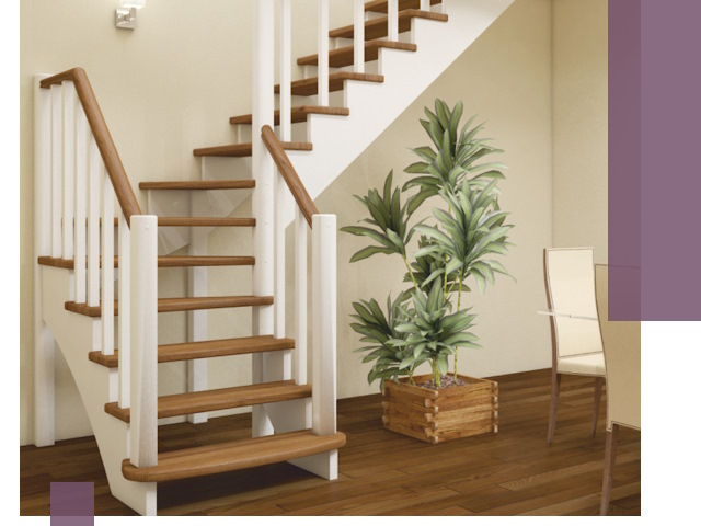 Г-образные лестницы под ключ в Карабулаке — изготовление и монтаж