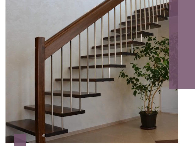 Лестницы на больцах под ключ в Карабулаке – изготовление и монтаж