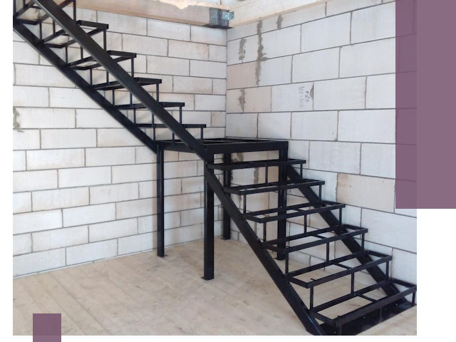 Лестницы на металлокаркасе под ключ в Карабулаке — изготовление и монтаж