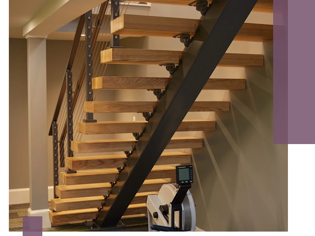 Лестницы на монокосоурах под ключ в Карабулаке - изготовление и монтаж