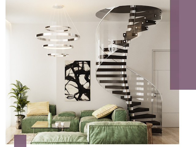 Лестницы для двухуровневой квартиры в Карабулаке — изготовление и монтаж