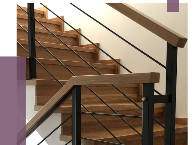Обшивка металлической лестницы деревом в Карабулаке от 4390 руб. 