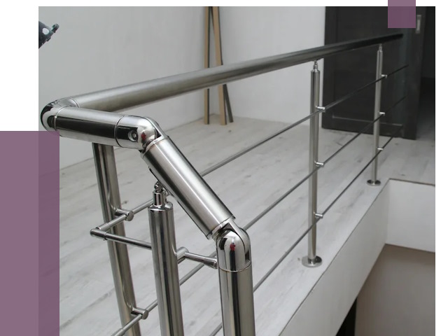 Перила из нержавеющей стали в Карабулаке от 9090 руб. под ключ | ПРОЛЁТ-Крб