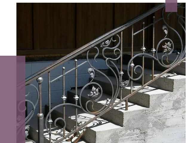 Кованые перила в Карабулаке от 8780 руб. под ключ — качество от ПРОЛЁТ-Крб