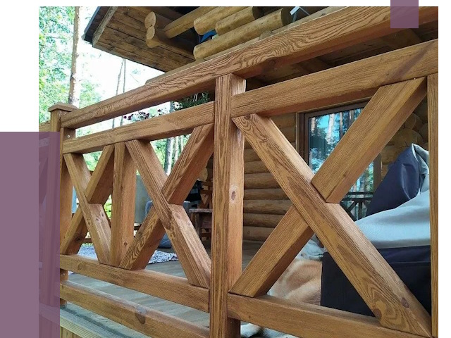 Деревянные перила под ключ в Карабулаке от 7747 руб. 