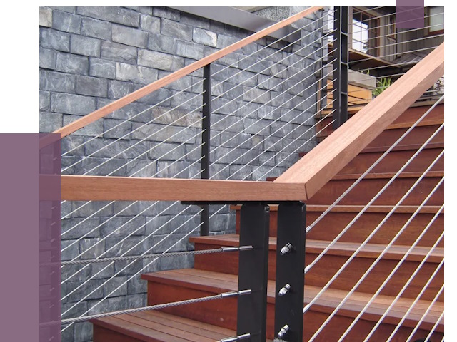 Тросовые перила под ключ в Карабулаке от 7850 руб. 