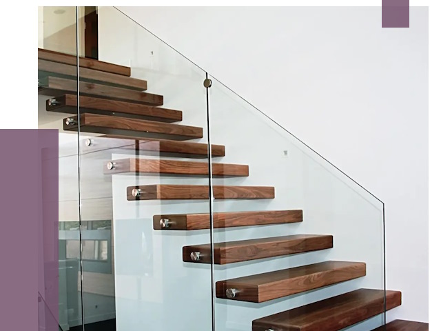 Стеклянные перила для лестницы в Карабулаке от 14977 руб.