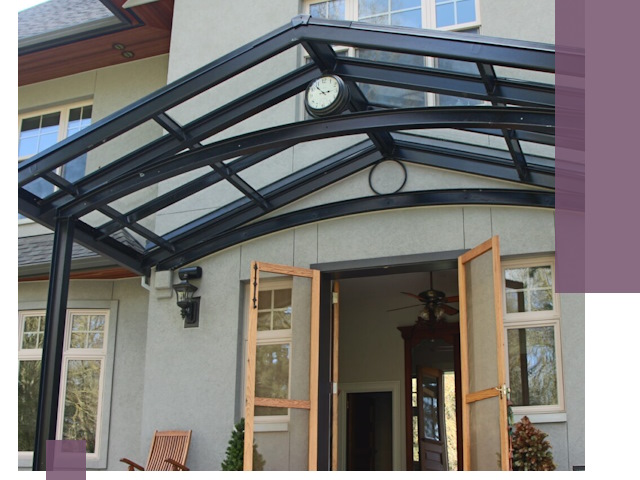 Изготовление и монтаж навесов и козырьков в Карабулаке