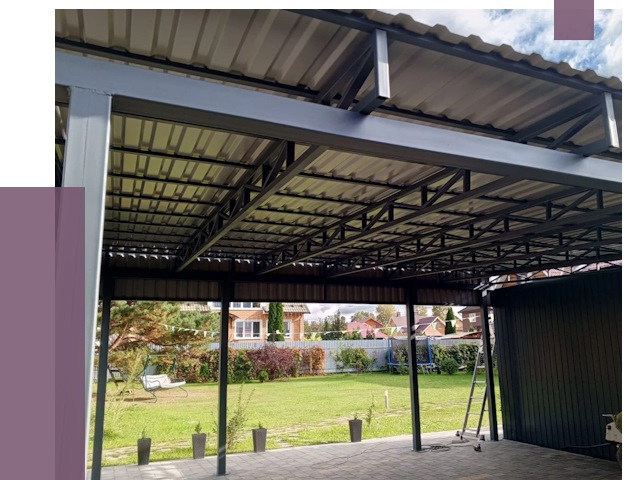 Монтаж навесов в Карабулаке от 7437 руб. — установка навеса | ПРОЛЁТ-Крб