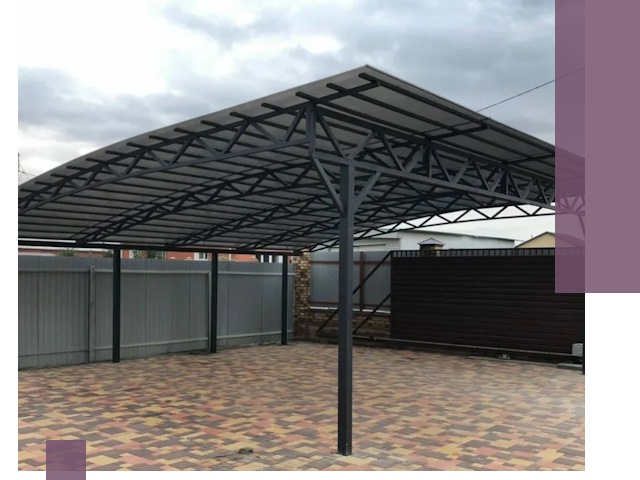 Недорогие навесы под ключ в Карабулаке — изготовление и монтаж