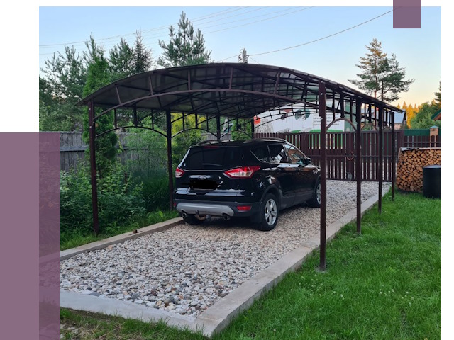 Навесы для автомобиля в Карабулаке от 13273 руб.  | ПРОЛЁТ-Крб