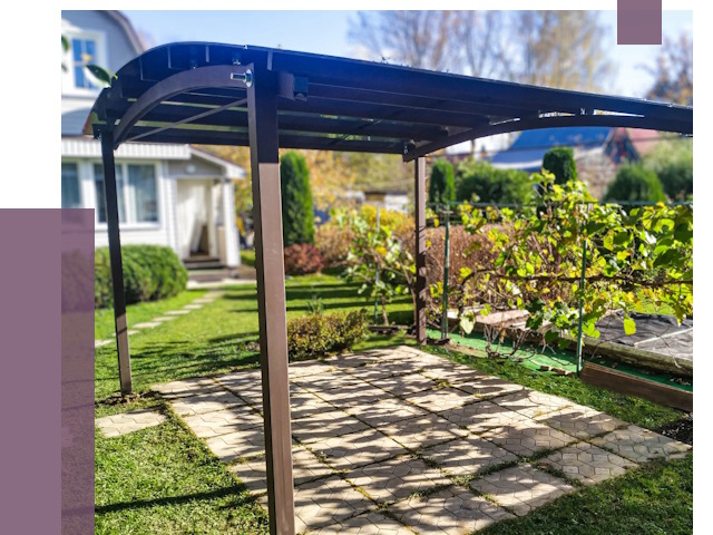 Навесы для дачи в Карабулаке от 12860 руб. под ключ — ПРОЛЁТ-Крб