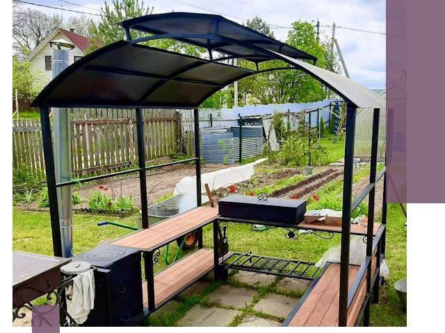 Навесы для барбекю в Карабулаке: изготовление, монтаж и демонтаж