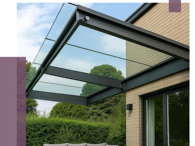 Стеклянные навесы и козырьки в Карабулаке от 12395 руб.