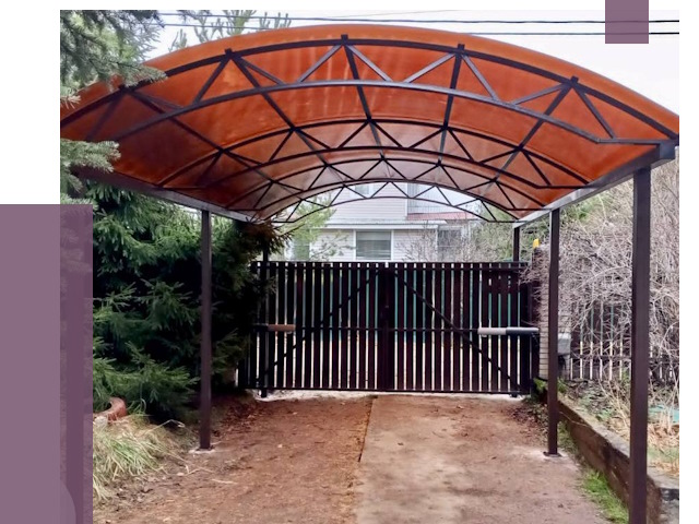 Арочные навесы в Карабулаке от 12860 руб. — изготовление и монтаж | ПРОЛЁТ-Крб