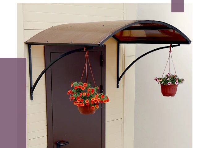 Козырьки над входом в Карабулаке от 14977 руб.  | ПРОЛЁТ-Крб