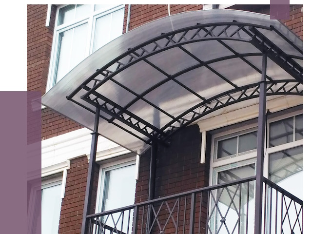 Козырьки над балконом в Карабулаке от 8728 руб. | ПРОЛЁТ-Крб