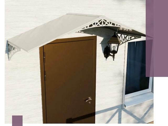 Металлические козырьки на входы и террасы в Карабулаке