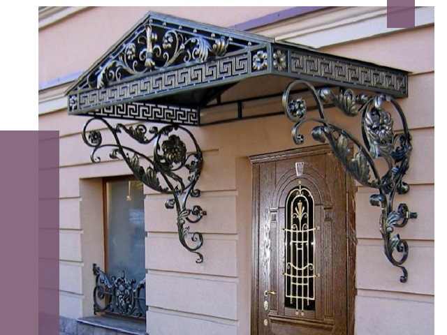 Кованые козырьки в Карабулаке под ключ от 12860 руб. — ПРОЛЁТ