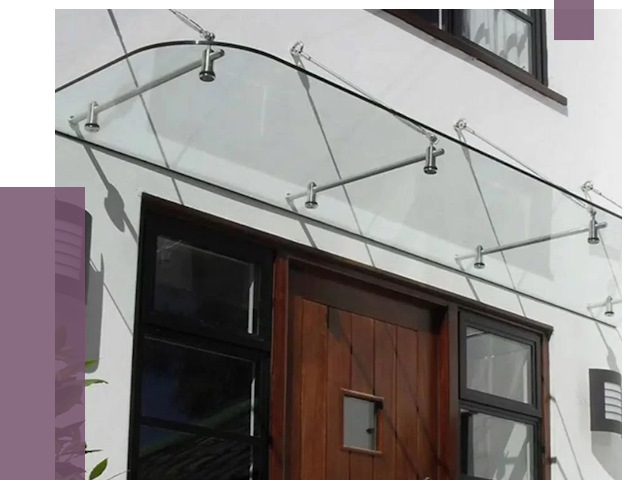 Стеклянные козырьки в Карабулаке от 19109 руб. | ПРОЛЁТ-Крб