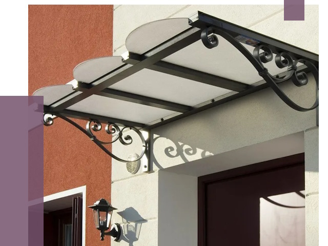 Односкатные козырьки в Карабулаке от 8470 руб.  | ПРОЛЁТ-Крб