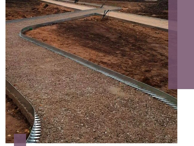 Металлические бордюры под ключ в Карабулаке — изготовление и монтаж