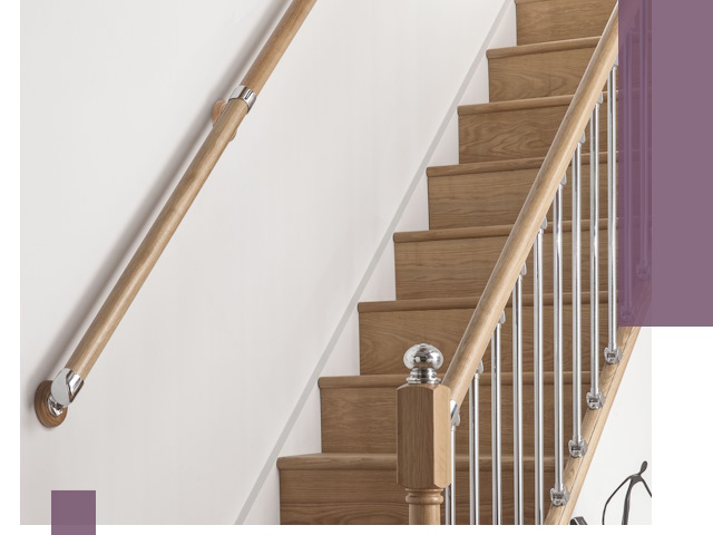 Пристенные поручни из стали и нержавейки под монтаж в Карабулаке